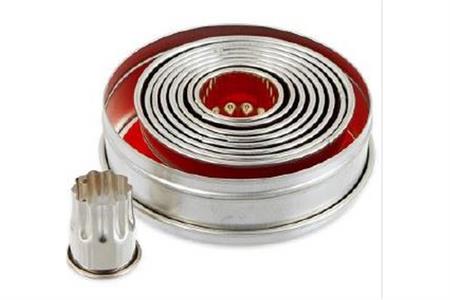 SET TAGLIAPASTA ROTONDO ONDULATO 9PZ