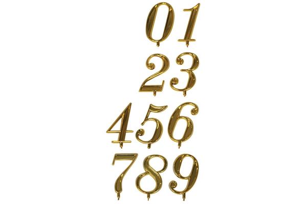 NUMERO METALLIZZATO ORO N 0 PZ 1