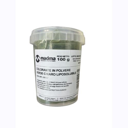 COLORANTE IN POLVERE VERDE CHIARO LIPOSOLUBILE 100 GR